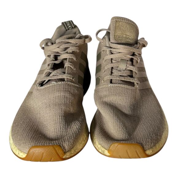 Adidas NMD R2 Running Shoes Sneakers Vapour Gray Tan Brown 2017 Mens Size 11 - Picture 2 of 7